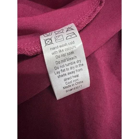 Bridesmaid Lioness Slip Dress 10 XL Magenta Cowl Neck Long Front Slit Sexy Maxi - Picture 11 of 11